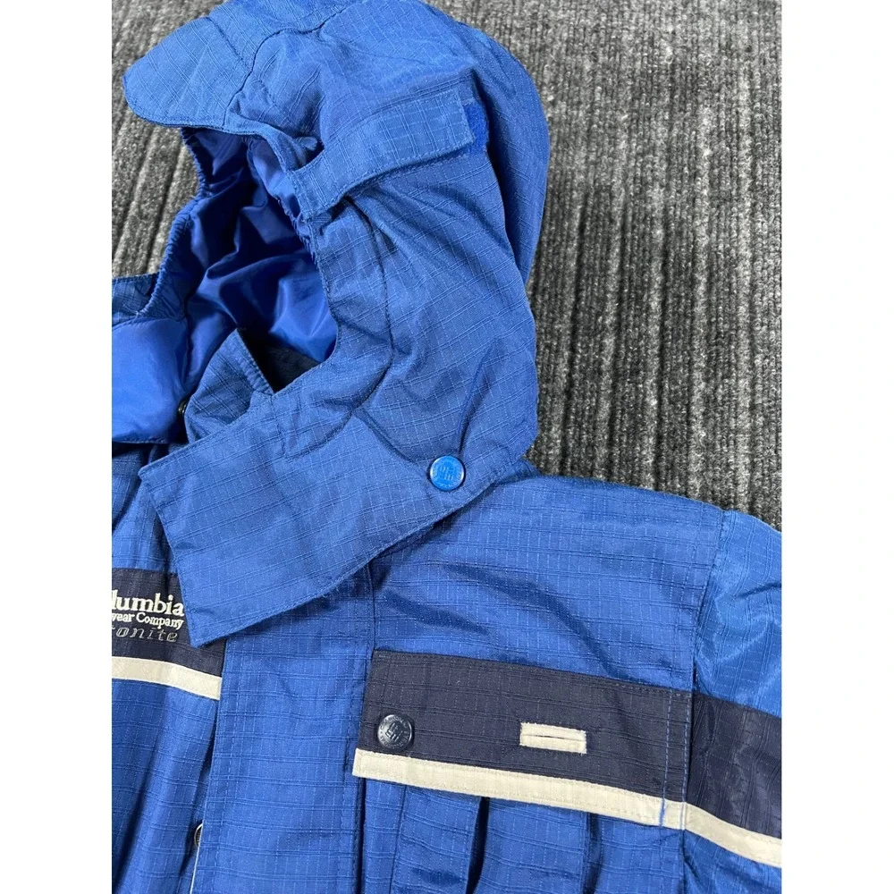 COLUMBIA Tectonite Winter Parka Kids 3T Blue Heavy Coat Hooded Insulated Snow